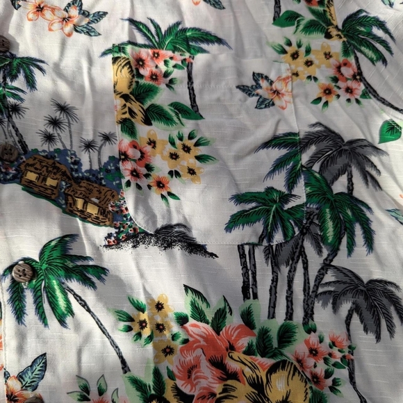 New With Tags George White & Green Hawaiian Aloha Short Sleeve Button Up Shirt - Picture 2 of 6